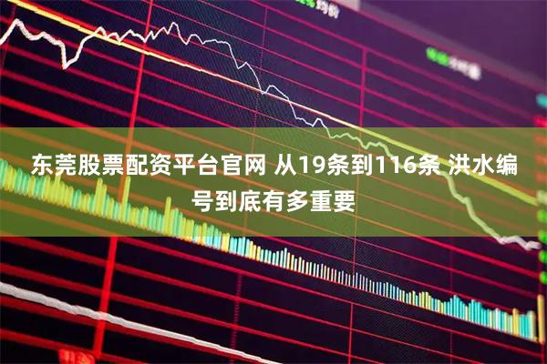 东莞股票配资平台官网 从19条到116条 洪水编号到底有多重要